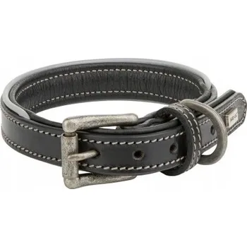 Obojek pro psa Barry King Kožený obojek, S 45 cm/20 mm, černý
