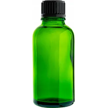 Láhev Skleněná láhev zelená 30 ml s černým uzávěrem 18 mm 18/415