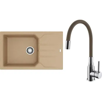 Set Alveus (dřez Record 40 Beige 55 + baterie Mintas Béžová/Chrom) SETA25401