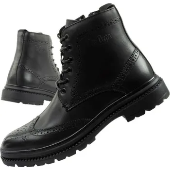 Pánská obuv Lee Cooper pánské boty sable boty boty smart kožené černé 45