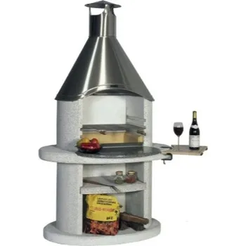 Zahradní krb Norman Krb Arcus Exclusive bílo-šedý otryskávaný