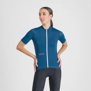 Cyklistické oblečení SPORTFUL Cyklistický dres s krátkým rukávem - CLASSIC W - modrá S