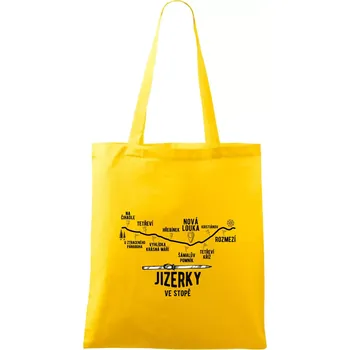 Jizerky ve stopě - Taška bavlněná - 42 x 38 cm ( Žlutá )
