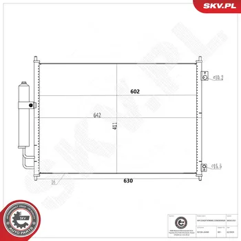 Ventilátor topení a klimatizace Kondenzátor klimatizace ESEN SKV 86SKV351
