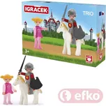 EFKO IGRÁČEK TRIO Princezna, rytíř a bílý kůň set v krabičce