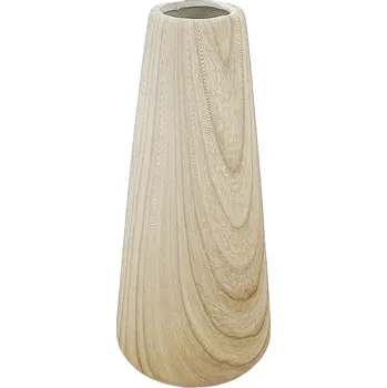 Váza by inspire Keramická váza Cora, 9,5x9,5x21 cm, vzhled dřeva