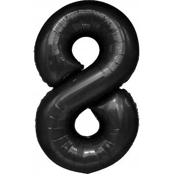 Balónek Balónky ČÍSLA ČERNÁ 100cm čísla 0-9 na HELIUM