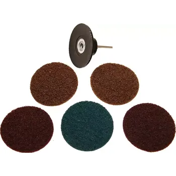 Příslušenství k brusce Brusné disky pr. 75 mm BGS108591 včetně unašeče s dříkem. Sada 6 dílů (BGS108591) (upínání - stopka 6 mm)