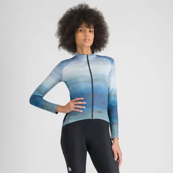 cyklistický dres SPORTFUL Cyklistický dres s dlouhým rukávem zimní - FLOW SUPERGIARA THERMAL W - modrá S