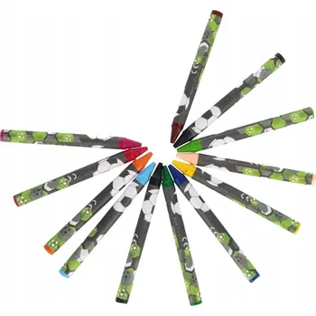 Kresba Voskové Pastelky 12 barev Fotbal STARPAK 553555