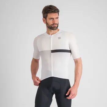 cyklistický dres SPORTFUL Cyklistický dres s krátkým rukávem - BOMBER - bílá