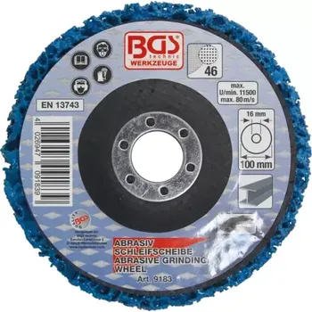 Brusný kotouč Rounový brusný kotouč pr. 100 mm BGS109183 modrý, upínání 16 mm (BGS109183) (Karbid křemíku (SiC))