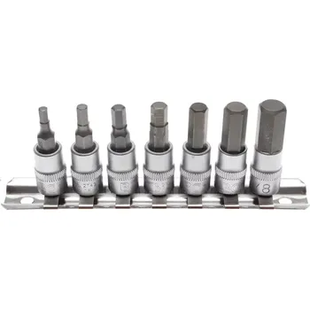 Zástrčné hlavice 1/4" 6hranné (1/8" ÷ 3/8") BGS102749. Palcové (Sada 7 dílů) (BGS102166) (palcové)