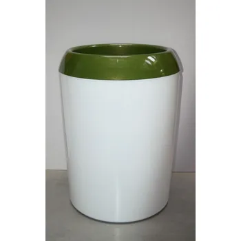 Květináč Plastia Sam. květináč Calimera ø 50 B1 zelená/bílá