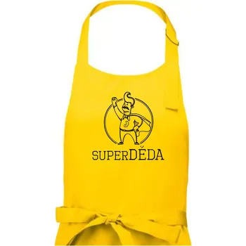 Kuchyňská zástěra Superhrdina děda - Pánská zástěra na vaření - Univerzální velikost ( Žlutá )