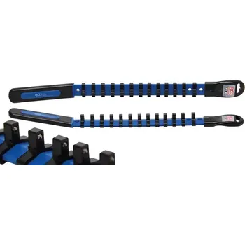 Kolejnice pro hlavice s 13 klipy 6,3 mm (1/4") (BGS109193) (Kolejnice pro hlavice s 13 klipy 6,3 mm (1/4") umožňuje přehledné uložení nástrčných hlavic a snadný přístup při práci v dílně nebo garáži. Robustní provedení zajišťuje dlouhou životnost a s