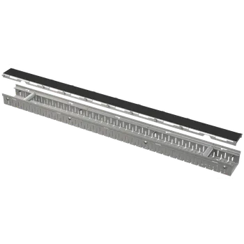 Odvodňovací žlab ALCA Drenážní žlab 100 mm nastavitelný + Rošt pro vložení dlažby, nerez ADZ304V-1000