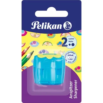 Obraz Ořezávátko ruční, dvojité, s nádobkou Pelikan modré