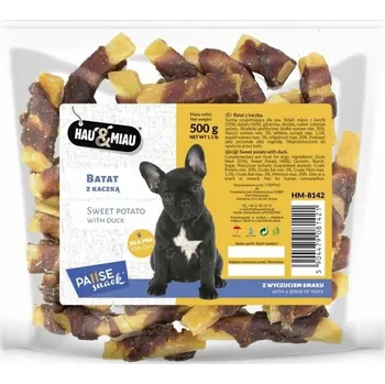 Pamlsek pro psa Sladká brambora s kachnou HauMiau HM-8142 500g