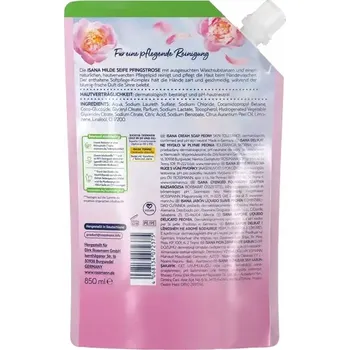 Koupelová kosmetika ISANA PFINGST ROSE Jemné mýdlo s květinovou vůní pivoňky 850ml - Náhradní náplň