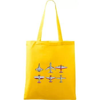 Letadlo modelář - Taška bavlněná - 42 x 38 cm ( Žlutá )