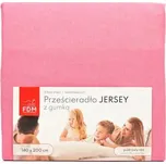 Prostěradlo JERSEY s gumou 200x200 cm RŮŽOVÁ 100% bavlna
