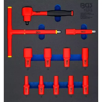 Nářaďový modul 2/3: BGS1070213 Nástrčné klíče 3/8" 7 ÷ 22 mm (Sada 12 dílů) (BGS1070213) (rozměry 430 × 378 × 32 mm, dle DIN EN/IEC 60900)