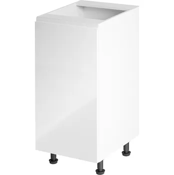 Kuchyňská skříňka Spodní skříňka, bílá / bílá extra vysoký lesk, levá, AURORA D40