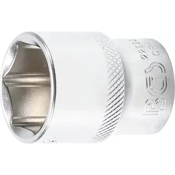 Dílna Nástrčná hlavice šestihranná 12,5 mm (1/2“) 22 mm (BGS1022922) (Nástrčná hlavice šestihranná 12,5 mm (1/2&quot;) s průměrem 22 mm je určena pro práci s ráčnou a šroubování šroubů a matic. Robustní konstrukce zajišťuje dlouhou životnost při běžném používán
