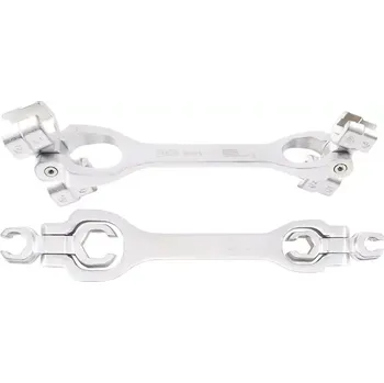 Dílna Klíč na potrubí, otevřený 8 v 1 8 – 19 mm (BGS109441) (Otevřený klíč na potrubí 8 v 1 pokrývá rozměry 8–19 mm, umožňuje práci s různými velikostmi matic a šroubů bez výměny nářadí. Ergonomická rukojeť zajišťuje pevný úchop i při náročnější manipulaci.)