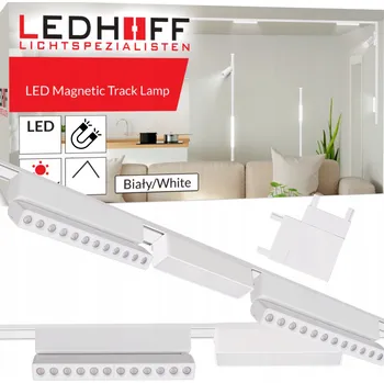 Magnetické lištové osvětlení LIŠTA bílá 2m 5x LED lampa reflektor SPOT