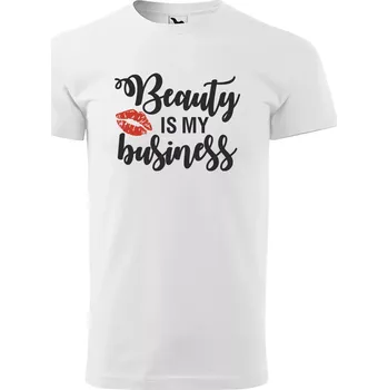 Pánské tričko Sablio Tričko s potiskem Beauty is my business - bílé L