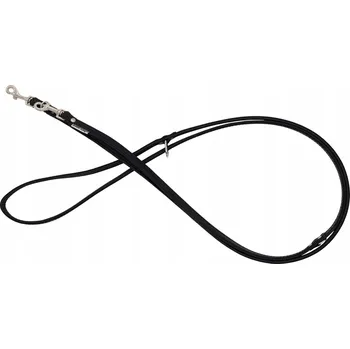 Vodítko pro psa BARRY KING Kožený přepínací Vodítko pro psy černé/černé XS-S 12mm/200cm