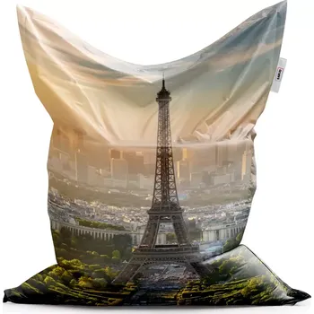 Sedací pytel Sablio Sedací vak Classic Paříž Eifellova věž Skyline - 150x100 cm