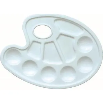 Paleta na barvy Malířská paleta Cricco, 10 misek, bílá