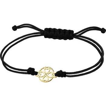 Náramek Náramek s prvky ze žlutého zlata - čtyřlístek - B-107.02