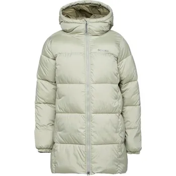 Dámská zimní bunda Columbia PUFFECT II MID HOODED JACKET XS Světle zelená, Tmavě šedá