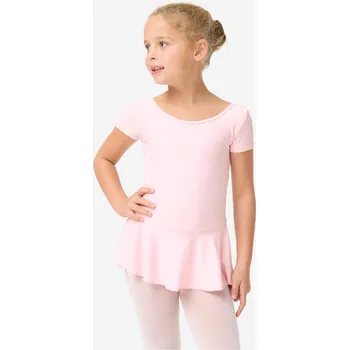 cyklistický dres DOMYOS Dívčí baletní dres se sukénkou 10 LET RŮŽOVÁ