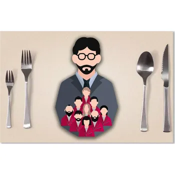 prostírání Sablio Prostírání Money heist Profesor a jeho tým Béžová: 40x30cm