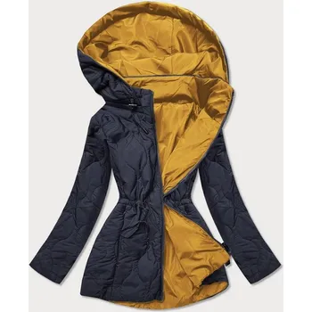 Dámská cargo bunda Tmavě modro-žlutá oboustranná dámská prošívaná bunda 2IT1VU MHM, odstíny žluté XL (42) i392_18278-53