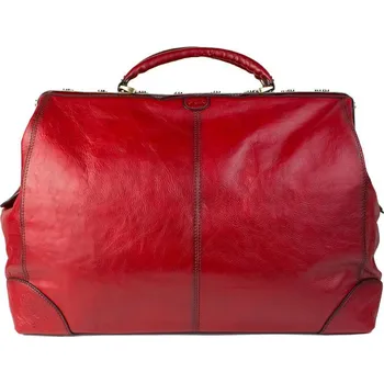 Kabelka KATANA Luxusní dámská kožená kabelka/cestovní taška Saint-Paul Červená