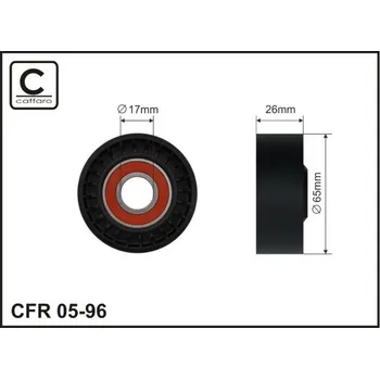 Auto-moto Napinaci kladka, zebrovany klinovy remen CAFFARO (05-96 F)