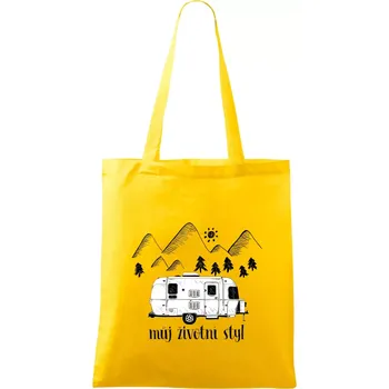 Nákupní taška Můj životní styl - Taška bavlněná - 42 x 38 cm ( Žlutá )