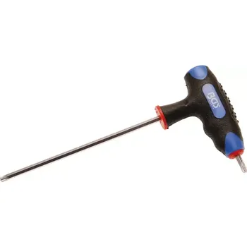 Dílna Zástrčný klíč T-profil T25 s T-rukojetí BGS104010-13 a boční čepelí (BGS104010-13) (Zástrčný klíč T-profil T25 BGS104010-13 s ergonomickou T-rukojetí a boční čepelí usnadňuje práci v těžko přístupných místech a zajišťuje pevný úchop. Vhodný pro šrouby s p