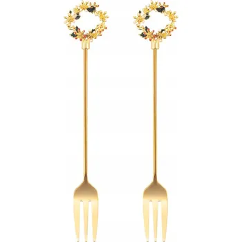 Příbor Zlaté vidličky na vánoční dorty Altom Design 2 ks – dárek