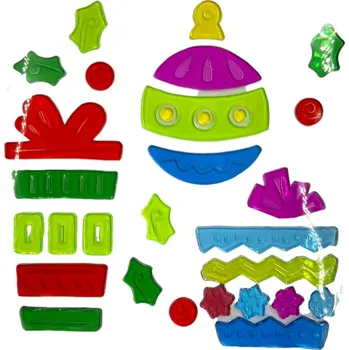 Vánoční dekorace Vánoční dekorační Samolepky na sklo, gelové zrcadlo