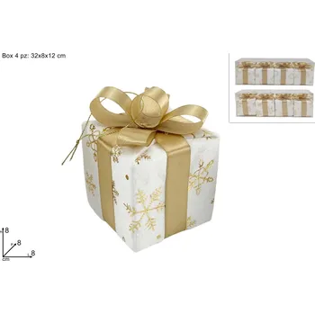 Dárková krabička PROHOME - Dárková krabička 4ks, 8cm