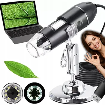 Mikroskop DIGITÁLNÍ MIKROSKOP ZVĚTŠENÍ 50-1600x 2MPIX USB PORT UNIVERZÁLNÍ ČERNÝ
