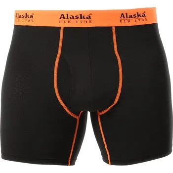 Boxerky Alaska Elk 1795 Alaska Elk Black boxerky - oranžové švy Velikost: M