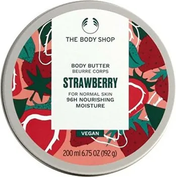 Tělové mléko The Body Shop Tělové máslo pro normální pokožku Strawberry (Body Butter) Objem: 200 ml